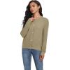imageGRECERELLE Women Knit Cardigan Sweaters Long Sleeve Open Front Button Down Casual Trendy Jackets OutwearKhaki