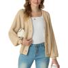 imageGRECERELLE Womens Chunky Knit Open Front Sweater Long Sleeve Button Down Loose Casual Oversized Cardigan Outerwear S2XLApricot