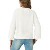 imageGRECERELLE Womens Chunky Knit Open Front Sweater Long Sleeve Button Down Loose Casual Oversized Cardigan Outerwear S2XLBeige White