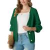 imageGRECERELLE Womens Chunky Knit Open Front Sweater Long Sleeve Button Down Loose Casual Oversized Cardigan Outerwear S2XLDark Green
