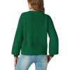 imageGRECERELLE Womens Chunky Knit Open Front Sweater Long Sleeve Button Down Loose Casual Oversized Cardigan Outerwear S2XLDark Green