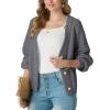 imageGRECERELLE Womens Chunky Knit Open Front Sweater Long Sleeve Button Down Loose Casual Oversized Cardigan Outerwear S2XLGray