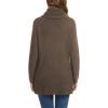 imageGRECERELLE Womens Fall Chunky Turtleneck Long Sleeve Asymmetric Hem Loose Knit Pullover Sweaters Tops S2XL03 Dark Khaki