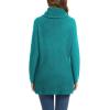 imageGRECERELLE Womens Fall Chunky Turtleneck Long Sleeve Asymmetric Hem Loose Knit Pullover Sweaters Tops S2XL09 Aicd Blue