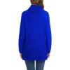 imageGRECERELLE Womens Fall Chunky Turtleneck Long Sleeve Asymmetric Hem Loose Knit Pullover Sweaters Tops S2XL12 Royal Blue