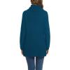 imageGRECERELLE Womens Fall Chunky Turtleneck Long Sleeve Asymmetric Hem Loose Knit Pullover Sweaters Tops S2XL15 Blue