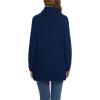 imageGRECERELLE Womens Fall Chunky Turtleneck Long Sleeve Asymmetric Hem Loose Knit Pullover Sweaters Tops S2XL17 Navy Blue