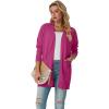 imageGRECERELLE Womens Lightweight Open Front Casual VNeck Long Cardigan Sweater with Pockets S2XLHot Pink