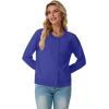 imageGRECERELLE Womens Long Sleeve Lightweight Crewneck Casual Cardigan Sweater S2XLBright Blue