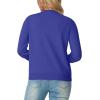 imageGRECERELLE Womens Long Sleeve Lightweight Crewneck Casual Cardigan Sweater S2XLBright Blue