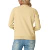 imageGRECERELLE Womens Long Sleeve Lightweight Crewneck Casual Cardigan Sweater S2XLButter Yellow