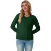 imageGRECERELLE Womens Long Sleeve Lightweight Crewneck Casual Cardigan Sweater S2XLDark Green