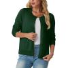 imageGRECERELLE Womens Long Sleeve Lightweight Crewneck Casual Cardigan Sweater S2XLDark Green