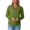 imageGRECERELLE Womens Long Sleeve Lightweight Crewneck Casual Cardigan Sweater S2XLDill Green