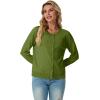 imageGRECERELLE Womens Long Sleeve Lightweight Crewneck Casual Cardigan Sweater S2XLDill Green