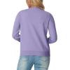 imageGRECERELLE Womens Long Sleeve Lightweight Crewneck Casual Cardigan Sweater S2XLPurple Gray