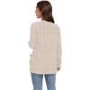 imageGRECERELLE Womens Long Sleeve Lightweight Open Front VNeck Casual Cardigan Sweaters Outerwear with Pockets 2025 S2XLAbeige