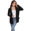 imageGRECERELLE Womens Long Sleeve Lightweight Open Front VNeck Casual Cardigan Sweaters Outerwear with Pockets 2025 S2XLAblack