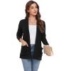 imageGRECERELLE Womens Long Sleeve Lightweight Open Front VNeck Casual Cardigan Sweaters Outerwear with Pockets 2025 S2XLAblack