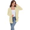 imageGRECERELLE Womens Long Sleeve Lightweight Open Front VNeck Casual Cardigan Sweaters Outerwear with Pockets 2025 S2XLApricot