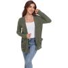 imageGRECERELLE Womens Long Sleeve Lightweight Open Front VNeck Casual Cardigan Sweaters Outerwear with Pockets 2025 S2XLArmy Green