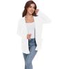imageGRECERELLE Womens Long Sleeve Lightweight Open Front VNeck Casual Cardigan Sweaters Outerwear with Pockets 2025 S2XLAwhite
