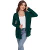 imageGRECERELLE Womens Long Sleeve Lightweight Open Front VNeck Casual Cardigan Sweaters Outerwear with Pockets 2025 S2XLDark Green