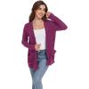 imageGRECERELLE Womens Long Sleeve Lightweight Open Front VNeck Casual Cardigan Sweaters Outerwear with Pockets 2025 S2XLHot Pink