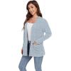 imageGRECERELLE Womens Long Sleeve Lightweight Open Front VNeck Casual Cardigan Sweaters Outerwear with Pockets 2025 S2XLLight Blue