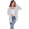 imageGRECERELLE Womens Long Sleeve Lightweight Open Front VNeck Casual Cardigan Sweaters Outerwear with Pockets 2025 S2XLLight Gray