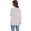 imageGRECERELLE Womens Long Sleeve Lightweight Open Front VNeck Casual Cardigan Sweaters Outerwear with Pockets 2025 S2XLLight Gray