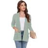 imageGRECERELLE Womens Long Sleeve Lightweight Open Front VNeck Casual Cardigan Sweaters Outerwear with Pockets 2025 S2XLLight Green