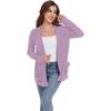 imageGRECERELLE Womens Long Sleeve Lightweight Open Front VNeck Casual Cardigan Sweaters Outerwear with Pockets 2025 S2XLLight Purple