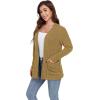 imageGRECERELLE Womens Long Sleeve Lightweight Open Front VNeck Casual Cardigan Sweaters Outerwear with Pockets 2025 S2XLMustard Yellow