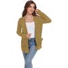 imageGRECERELLE Womens Long Sleeve Lightweight Open Front VNeck Casual Cardigan Sweaters Outerwear with Pockets 2025 S2XLMustard Yellow