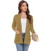 imageGRECERELLE Womens Long Sleeve Lightweight Open Front VNeck Casual Cardigan Sweaters Outerwear with Pockets 2025 S2XLMustard Yellow
