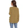 imageGRECERELLE Womens Long Sleeve Lightweight Open Front VNeck Casual Cardigan Sweaters Outerwear with Pockets 2025 S2XLMustard Yellow
