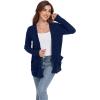 imageGRECERELLE Womens Long Sleeve Lightweight Open Front VNeck Casual Cardigan Sweaters Outerwear with Pockets 2025 S2XLNavy Blue