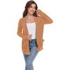 imageGRECERELLE Womens Long Sleeve Lightweight Open Front VNeck Casual Cardigan Sweaters Outerwear with Pockets 2025 S2XLOrange