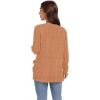 imageGRECERELLE Womens Long Sleeve Lightweight Open Front VNeck Casual Cardigan Sweaters Outerwear with Pockets 2025 S2XLOrange
