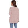 imageGRECERELLE Womens Long Sleeve Lightweight Open Front VNeck Casual Cardigan Sweaters Outerwear with Pockets 2025 S2XLPink Gray