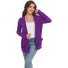 imageGRECERELLE Womens Long Sleeve Lightweight Open Front VNeck Casual Cardigan Sweaters Outerwear with Pockets 2025 S2XLPurple