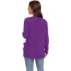 imageGRECERELLE Womens Long Sleeve Lightweight Open Front VNeck Casual Cardigan Sweaters Outerwear with Pockets 2025 S2XLPurple