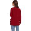 imageGRECERELLE Womens Long Sleeve Lightweight Open Front VNeck Casual Cardigan Sweaters Outerwear with Pockets 2025 S2XLRed
