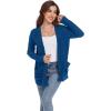 imageGRECERELLE Womens Long Sleeve Lightweight Open Front VNeck Casual Cardigan Sweaters Outerwear with Pockets 2025 S2XLRoyal Blue