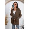 imageGRECERELLE Womens Long Sleeve Loose Knit Cable Open Front Button Down Cardigan Sweater Outerwear Coat with Pockets02dark Khaki
