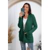 imageGRECERELLE Womens Long Sleeve Loose Knit Cable Open Front Button Down Cardigan Sweater Outerwear Coat with Pockets08dark Green