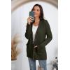imageGRECERELLE Womens Long Sleeve Loose Knit Cable Open Front Button Down Cardigan Sweater Outerwear Coat with Pockets09army Green