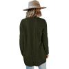 imageGRECERELLE Womens Long Sleeve Loose Knit Cable Open Front Button Down Cardigan Sweater Outerwear Coat with PocketsA07army Green