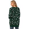 imageGRECERELLE Womens Long Sleeve Loose Knit Cable Open Front Button Down Cardigan Sweater Outerwear Coat with PocketsB09 Leopard Print Dark Green